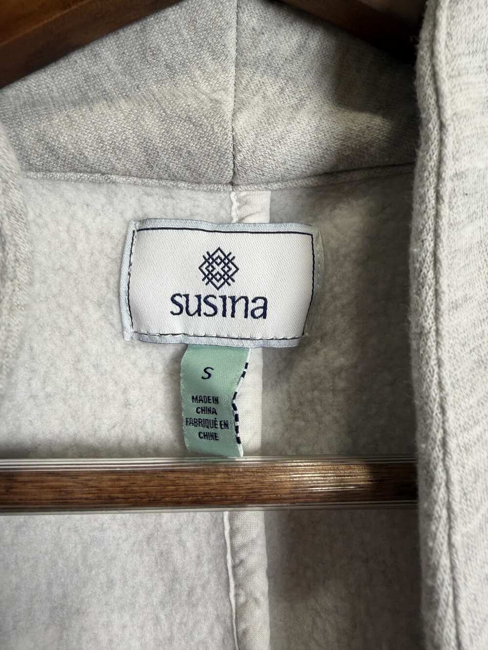 Susina Gray Heathered Long Open-Front Cardigan Duster Size S - Picture 2 of 7